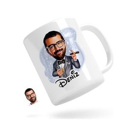 Kişiye Özel Erkek Patron Karikatürlü Beyaz Kupa
