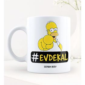Kişiye Özel Evdekal Hashtag Beyaz Kupa Bardak