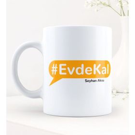 Kişiye Özel Evdekal Hashtag Beyaz Kupa Bardak