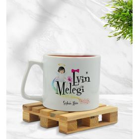 Kişiye Özel Evin Meleği Tasarımlı Middle Beyaz Model 1 Kupa