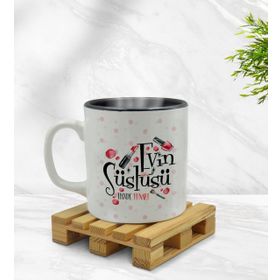 Kişiye Özel Evin Süslüsü Tasarımlı İçi Siyah Renkli Model 4 Kupa