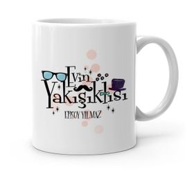 Kişiye Özel Evin Yakışıklısı-3 Beyaz Kupa Bardak