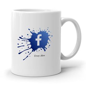 Kişiye Özel Facebook-1 Beyaz Kupa Bardak