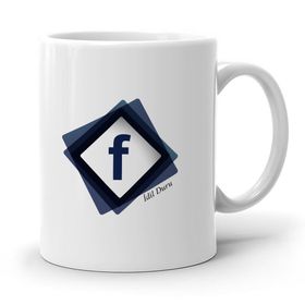 Kişiye Özel Facebook-2 Beyaz Kupa Bardak