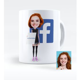 Kişiye Özel Facebook-2 Beyaz Kupa Bardak