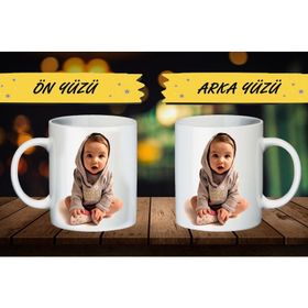 Kişiye Özel Fotoğraf Yazı Logo Baskılı Resimli Kupa