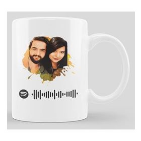 Kişiye Özel Fotoğraflı Spotify Barkodlu Kupa Bardak