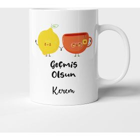Kişiye Özel Geçmiş Olsun Baskılı Kupa Bardak
