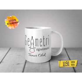 Kişiye Özel Geometri Öğretmeni Kupa Bardak