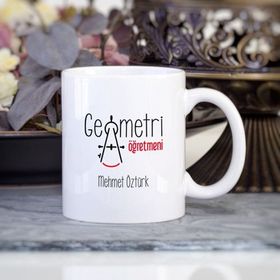 Kişiye Özel Geometri Öğretmeni Kupa Bardak