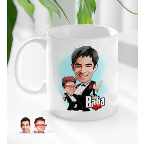 Kişiye Özel Godfather Baba Oğul Karikatürlü Beyaz Kupa