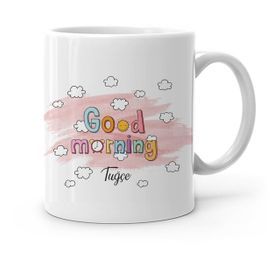 Kişiye Özel Good Morning Tasarımlı Beyaz Kupa Bardak