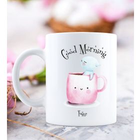 Kişiye Özel Good Morning Tasarımlı Beyaz Kupa Bardak