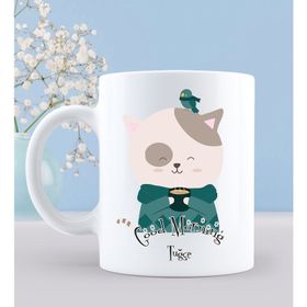 Kişiye Özel Good Morning Tasarımlı Beyaz Kupa