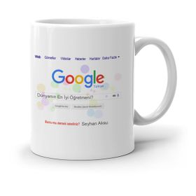 Kişiye Özel Google Dünyanın En İyi Öğretmeni Beyaz Kupa Bardak