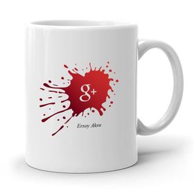 Kişiye Özel Google Plus-1 Beyaz Kupa Bardak