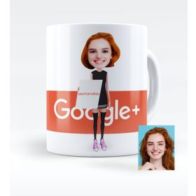 Kişiye Özel Google Plus-1 Beyaz Kupa Bardak