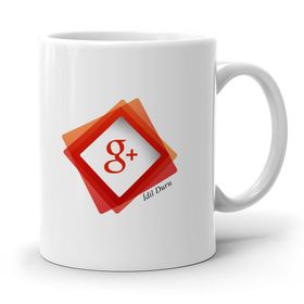 Kişiye Özel Google Plus-2 Beyaz Kupa Bardak