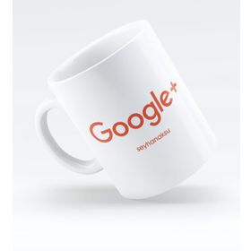 Kişiye Özel Google Plus-2 Beyaz Kupa Bardak