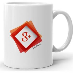 Kişiye Özel Google Plus-2 Beyaz Kupa Bardak