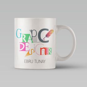 Kişiye Özel Grafik Tasarımcı Temalı-1 Beyaz Kupa Bardak
