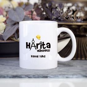 Kişiye Özel Harita Mühendisi Kupa