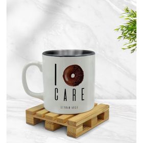 Kişiye Özel İ Dont Care Tasarımlı İçi Siyah Renkli Model 1 Kupa
