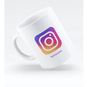 Kişiye Özel Instagram-2 Beyaz Kupa Bardak