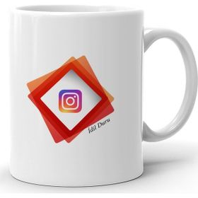 Kişiye Özel Instagram-2 Beyaz Kupa Bardak