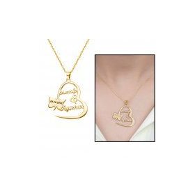 Kişiye Özel İsim Tarih Yazılı Gold 925 Ayar Gümüş Kelebek KalpKadın Gümüş Kolye