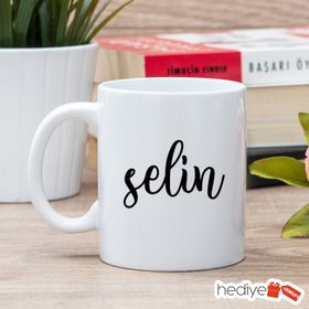 Kişiye Özel İsim Yazılı Beyaz Kupa Bardak