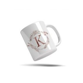 Kişiye Özel İsimli K Harfi Baskılı Kupa Bardak
