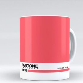 Kişiye Özel İsimli Pantone 1456 Beyaz Kupa Bardak