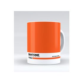 Kişiye Özel İsimli Pantone 1462 Beyaz Kupa Bardak