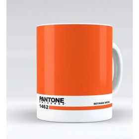 Kişiye Özel İsimli Pantone 1462 Beyaz Kupa Bardak