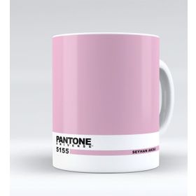 Kişiye Özel İsimli Pantone 5155 Beyaz Kupa Bardak