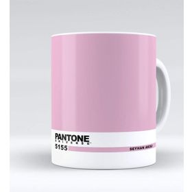 Kişiye Özel İsimli Pantone 5155 Beyaz Kupa Bardak