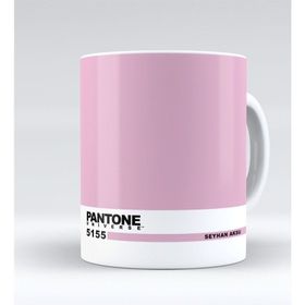 Kişiye Özel İsimli Pantone 5155 Beyaz Kupa Bardak