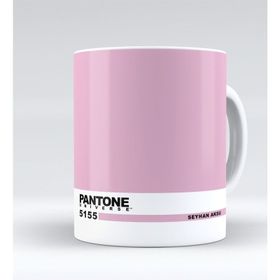 Kişiye Özel İsimli Pantone 5155 Beyaz Kupa Bardak