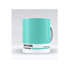 Kişiye Özel İsimli Pantone B Green Beyaz Kupa Bardak