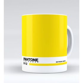 Kişiye Özel İsimli Pantone Beyaz Kupa Bardak