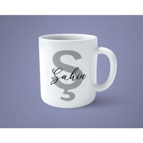 Kişiye Özel İsimli S Harfi Baskılı Kupa Bardak