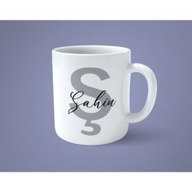 Kişiye Özel İsimli S Harfi Baskılı Kupa Bardak