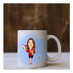 Kişiye Özel Kadın Emlakçı Karikatürlü Kupa Bardak
