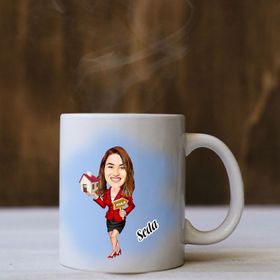 Kişiye Özel Kadın Emlakçı Karikatürlü Kupa Bardak