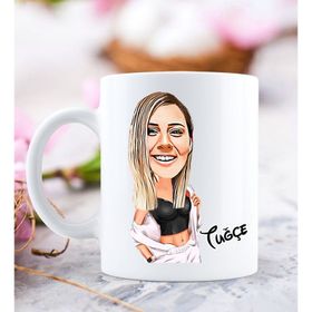 Kişiye Özel Kadın Sporcu Karikatürlü Kupa Bardak