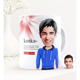 Kişiye Özel Kanka Karikatürlü Beyaz Kupa Bardak