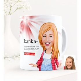 Kişiye Özel Kanka Karikatürlü Beyaz Kupa Bardak