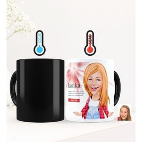 Kişiye Özel Kanka Karikatürlü Sihirli Kupa Bardak