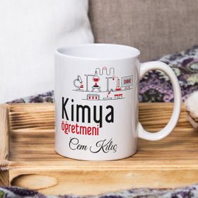 Kişiye Özel Kimya Öğretmeni Kupa Bardak